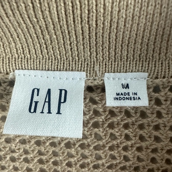 GAP Relaxed Stripe Crochet Collared Sweater NWT - Picture 6 of 10